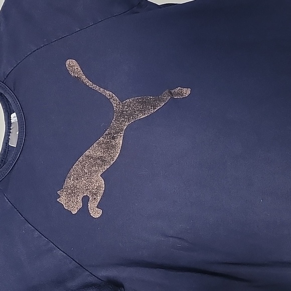 3 for $20 Puma navy blue girls short sleeve t-shirt large 12 14 - Picture 2 of 5